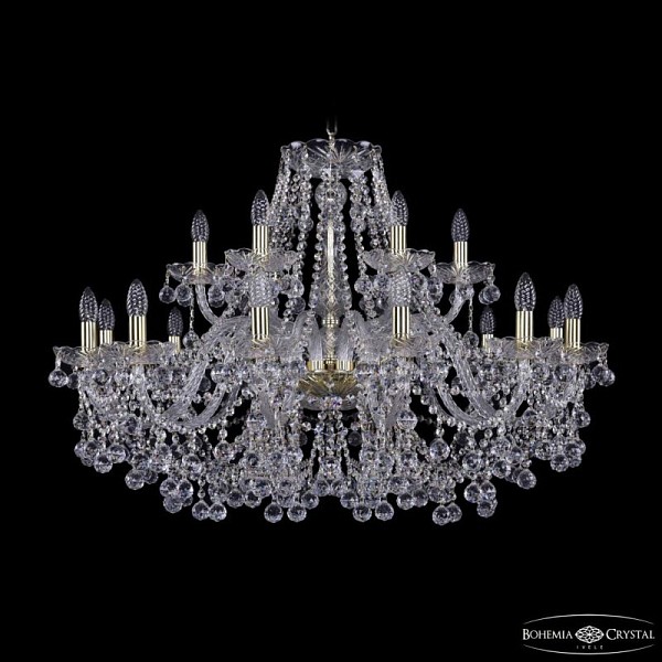 Подвесная люстра Bohemia Ivele Crystal 1409 золото арт. 1409/12+6/360 G