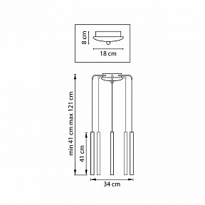 Подвесная люстра Lightstar Tubo золото арт. L5T747243
