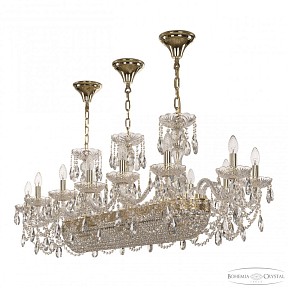 Подвесная люстра Bohemia Ivele Crystal 1453 золото арт. 1453/14/195/1000 G