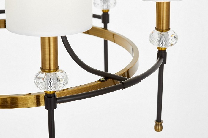 Люстра на штанге LUMINA DECO RODEZIO латунь арт. LDP 1229-6 MD