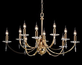 Подвесная люстра ILLUMICO  золото арт. IL5253-10PLS-25 ELITE