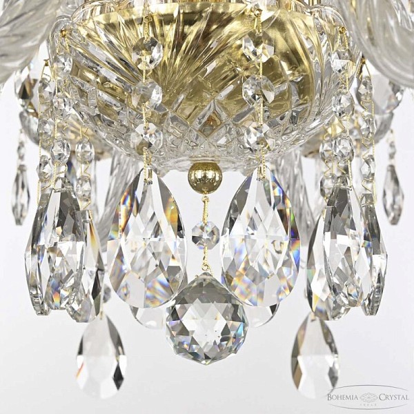 Подвесная люстра Bohemia Ivele Crystal 117 золото арт. 117/10+5/240 G
