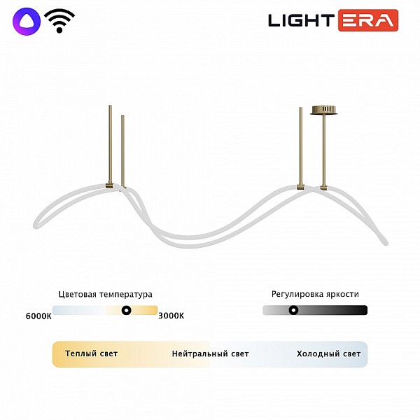Светильник на штанге LIGHTERA Nyasa латунь арт. LE117L-120GB WIFI