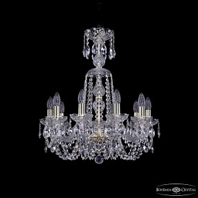 Подвесная люстра Bohemia Ivele Crystal 1402 золото арт. 1402/10/195/XL-64 G