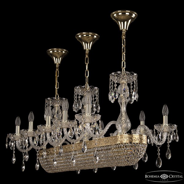 Подвесная люстра Bohemia Ivele Crystal 1452 золото арт. 1452/10/195/1000 G