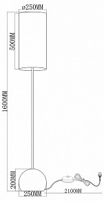 Торшер Moderli Flint золото арт. V11590-1F