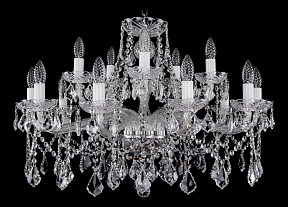 Подвесная люстра Bohemia Ivele Crystal 1413 серый арт. 1413/10_5/300/Ni/Leafs