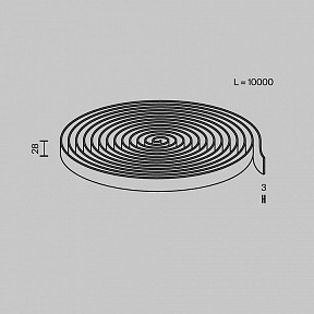 Трек Maytoni Conductive textile tape Parity голубой арт. TRX130-1.10DB