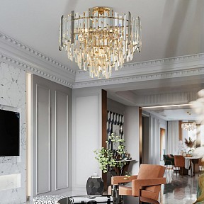 Люстра на штанге Arte Milano Sorrento-4409 золото арт. 374409/7/60/470 GD