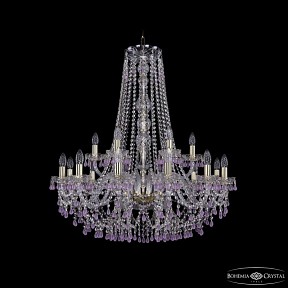 Подвесная люстра Bohemia Ivele Crystal 1410 золото арт. 1410/12+6/300/h-95 G V7010