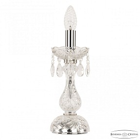 Настольная лампа декоративная Bohemia Ivele Crystal 107 никель арт. 107L/1-27 Ni