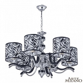 Подвесная люстра Arte Milano Florentia-4957 никель арт. 304957/6 Bk/Ni
