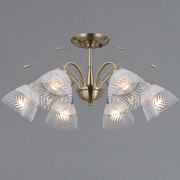 Люстра на штанге ILLUMICO AREZZO бронза арт. IL0594-6CSQ-25 AB AREZZO