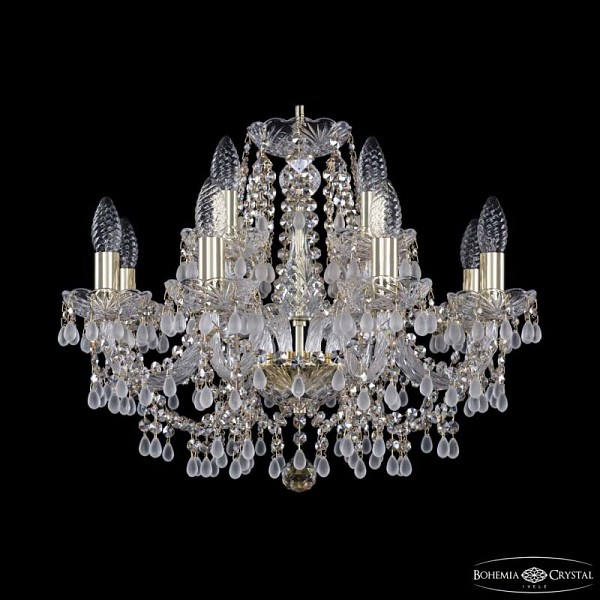 Подвесная люстра Bohemia Ivele Crystal 1410 золото арт. 1410/8+4/195 G V0300 R801