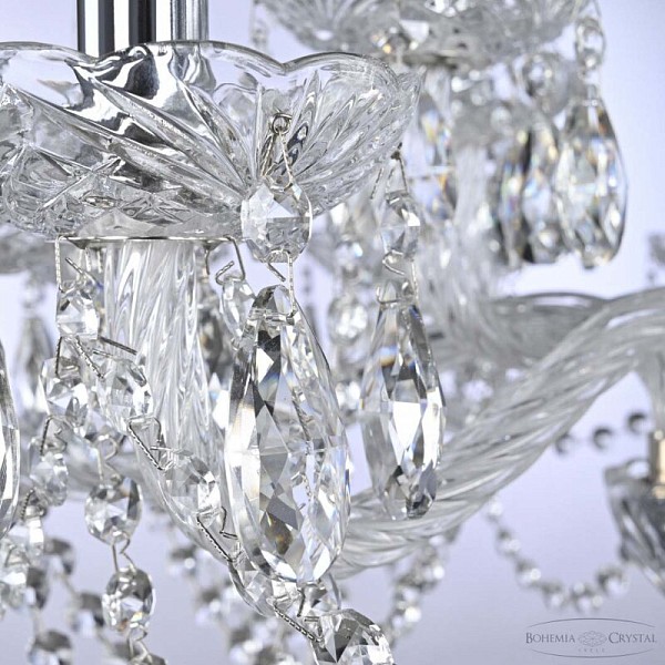 Подвесная люстра Bohemia Ivele Crystal 119 никель арт. 119/10+5/240 Ni