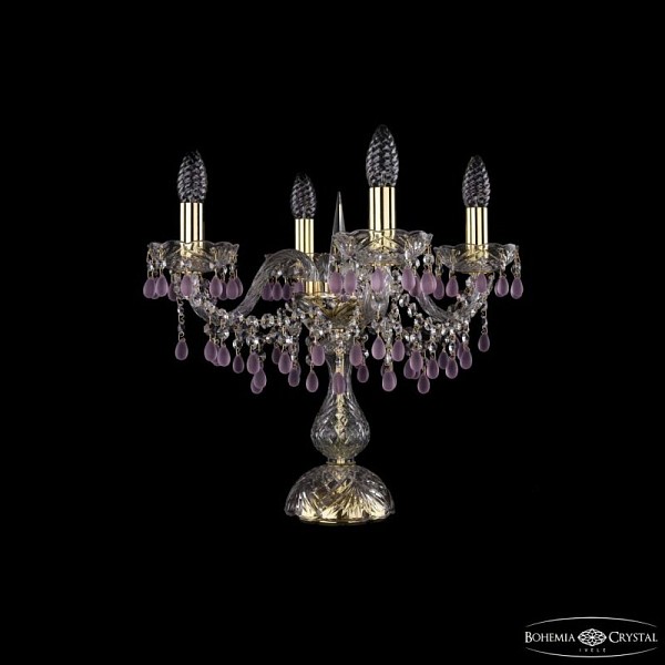 Настольная лампа декоративная Bohemia Ivele Crystal 1410 золото арт. 1410L/4/141-39 G V7010
