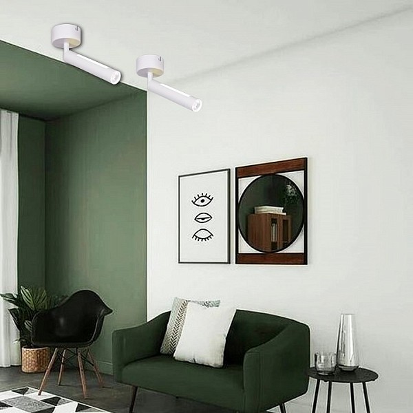 Светильник на штанге Reluce  белый арт. 84603-9.5-001RT LED5W*2W WT