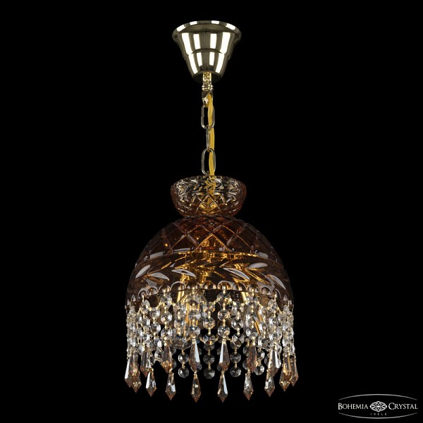 Подвесная люстра Bohemia Ivele Crystal 5478 золото арт. 5478/22 G Amber/M-1F Drops K721