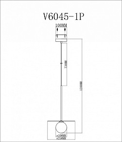 Подвесной светильник Moderli Scrumbel черный арт. V6045-1P