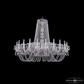 Подвесная люстра Bohemia Ivele Crystal 1402 никель арт. 1402/24/530 Ni