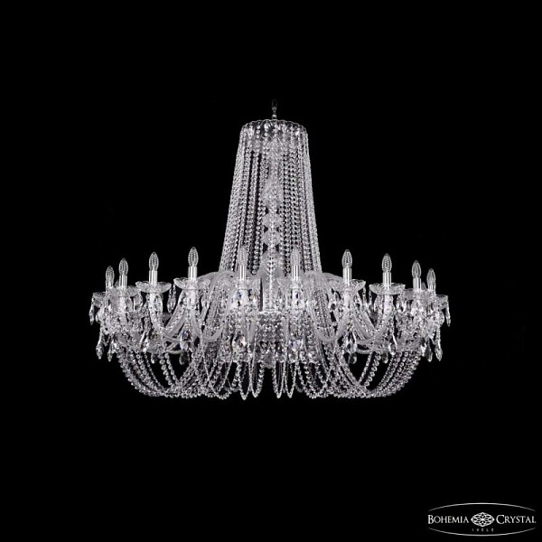 Подвесная люстра Bohemia Ivele Crystal 1402 никель арт. 1402/24/530 Ni
