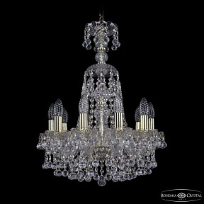 Подвесная люстра Bohemia Ivele Crystal 1409 золото арт. 1409/10/141/XL-59 G