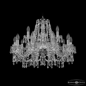 Подвесная люстра Bohemia Ivele Crystal 1403 никель арт. 1403/10+5/240 Ni