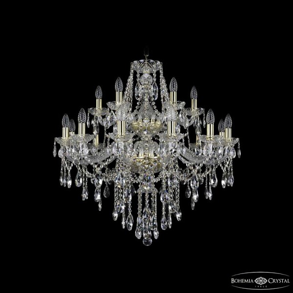 Подвесная люстра Bohemia Ivele Crystal 1415 золото арт. 1415/12+6/300/2d G