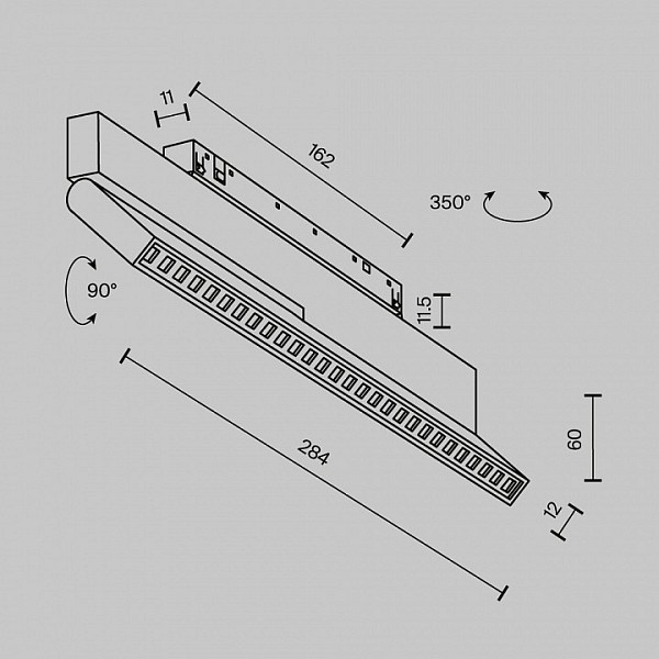 Накладной светильник Maytoni Technical Точки поворотный черный арт. TR242-2-12W4K-B