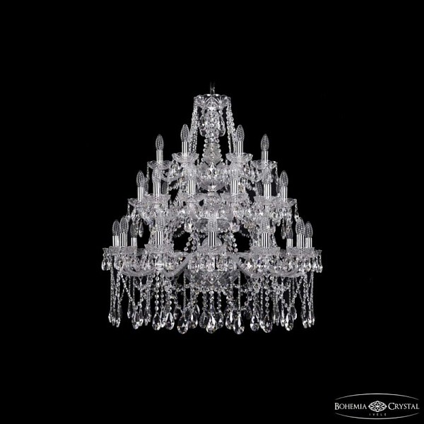Подвесная люстра Bohemia Ivele Crystal 1413 никель арт. 1413/12+12+6/300/3d Ni