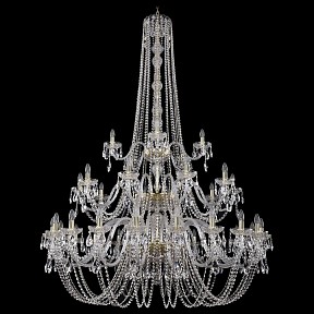 Подвесная люстра Bohemia Ivele Crystal 1402 золото арт. 1402/20+10+5/530/h-206/3d/G