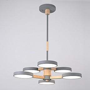 Люстра на штанге Imperiumloft TURNA Gray серый арт. TURNA-DBL01
