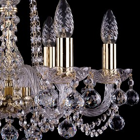Подвесная люстра Bohemia Ivele Crystal 1402 золото арт. 1402/6/160/G/Balls
