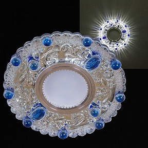Встраиваемый светильник Reluce  хром арт. 14339-9.0-001LD MR16+LED3W WT+BL
