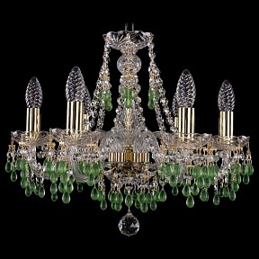 Подвесная люстра Bohemia Ivele Crystal 1410 золото арт. 1410/6/160/G/V5001