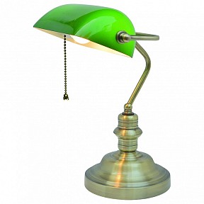 Настольная лампа офисная Arte Lamp Banker бронза арт. A2492LT-1AB