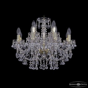 Подвесная люстра Bohemia Ivele Crystal 1409 золото арт. 1409/8+4/195 G