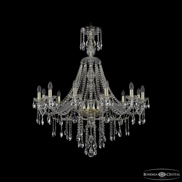 Подвесная люстра Bohemia Ivele Crystal 1415 золото арт. 1415/12/360/XL-113 G
