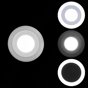 Встраиваемый светильник Reluce  белый арт. 70503-9.0-001TM LED3+2W WH/DL+DL (6500K+6500K)