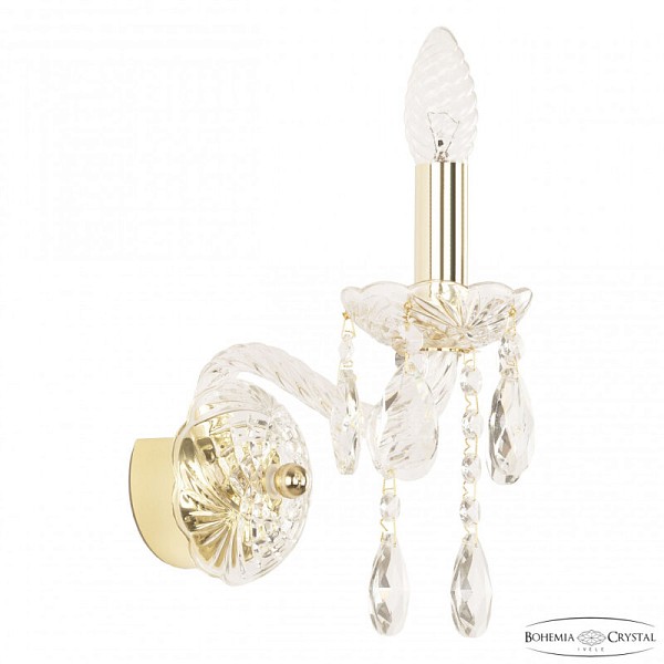 Бра Bohemia Ivele Crystal 107 золото арт. 107B/1/141 G