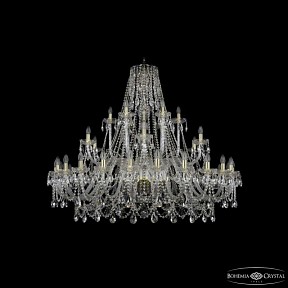 Подвесная люстра Bohemia Ivele Crystal 1411 золото арт. 1411/24+6+6/530 G