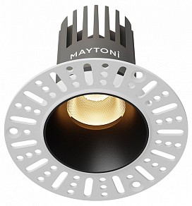 Встраиваемый светильник Maytoni  черный арт. DL124-10W-2.7K-TRS-B