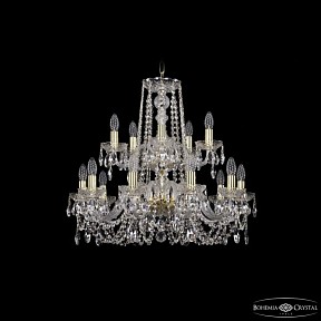 Подвесная люстра Bohemia Ivele Crystal 1402 золото арт. 1402/10+5/240/2d G