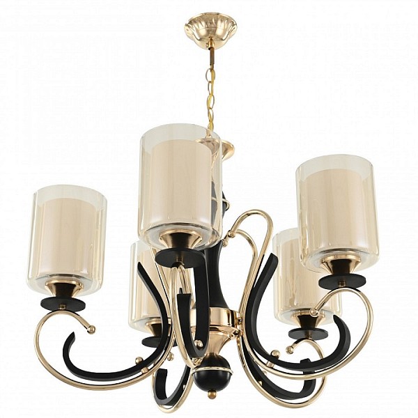 Подвесная люстра Arte Milano Florentia-2237 золото арт. 302237/5 Bk/Gd