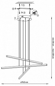 Подвесная люстра Lightstar Palla золото арт. 739132