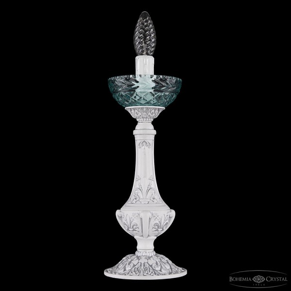 Настольная лампа декоративная Bohemia Ivele Crystal AL7801 белый арт. AL78100L/12 WMN P Birusa/M-1F