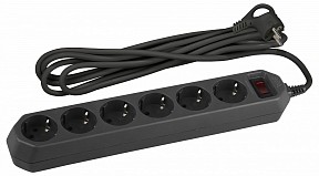 Сетевой фильтр Эра  черный арт. USF-6es-3m-B-BOX