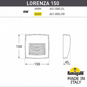 Накладной светильник Fumagalli Lorenza серый арт. AS1.000.000.LXJ1L