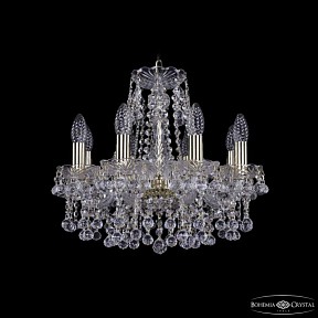 Подвесная люстра Bohemia Ivele Crystal 1409 золото арт. 1409/8/141 G
