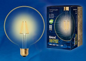 Лампа светодиодная Uniel Golden  арт. LED-G125-8W/GOLDEN/E27 GLV21GO